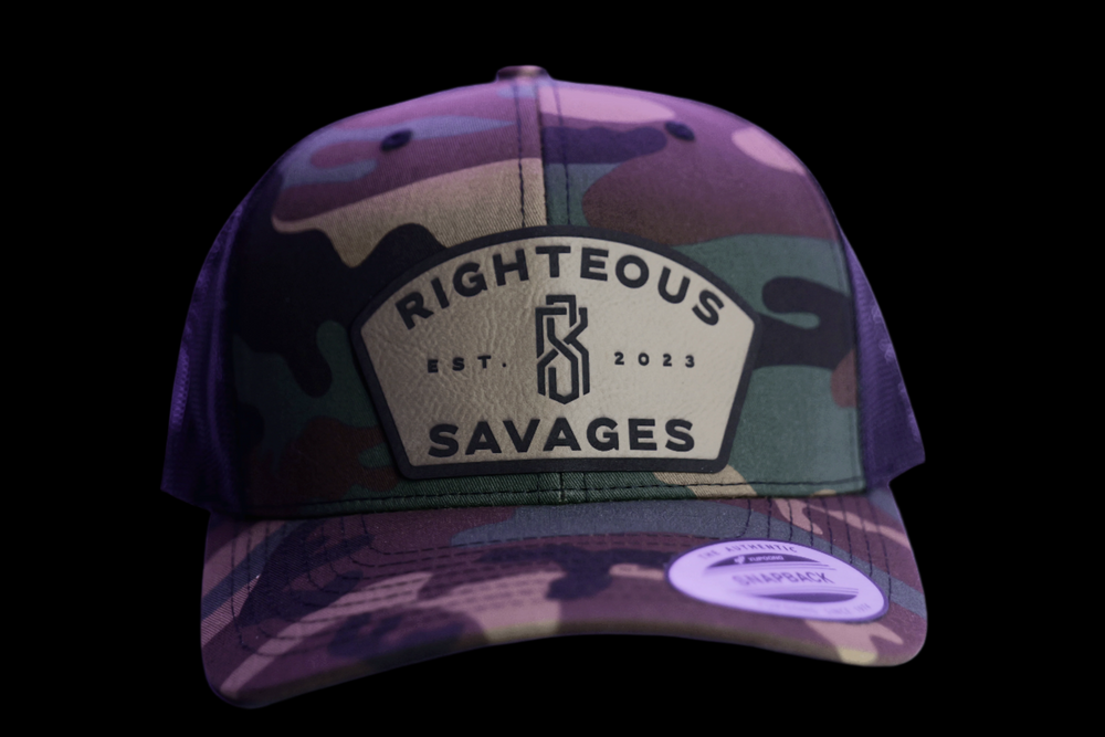 Righteous Savages Woodland Camo Trucker Hat